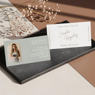Carte De Visite Photographe de Mariage Élégant Minimaliste Arch