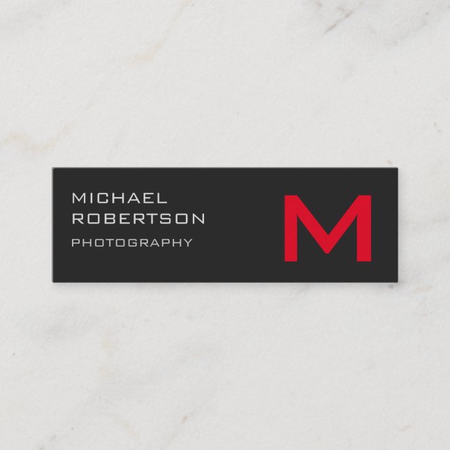 Carte de visite photographe de monographie gris mi (Devant)