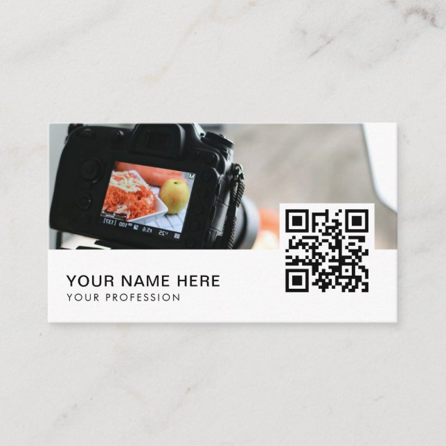 Carte De Visite photographe de produit QR Code (Devant)