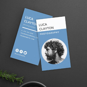 Carte De Visite Photographe de typographie moderne Bold élégant