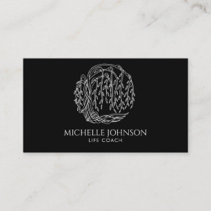 Carte De Visite Photographe de Willow Tree Logo Arbre de vie