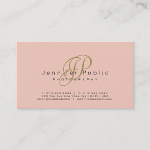 Carte De Visite Photographe des couleurs tendances Monogramme Mod