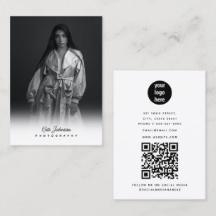 Carte De Visite Photographe du logo de l'entreprise Script