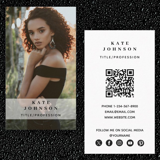 Carte De Visite Photographe du logo d'entreprise moderne (Modern Business Logo Photographer Photo Business Card)