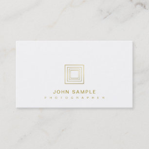 Carte De Visite Photographe Élégant Photographie Style Gold Look