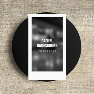 Carte De Visite Photographe encadré avec talent, Vidéo noir/blanc