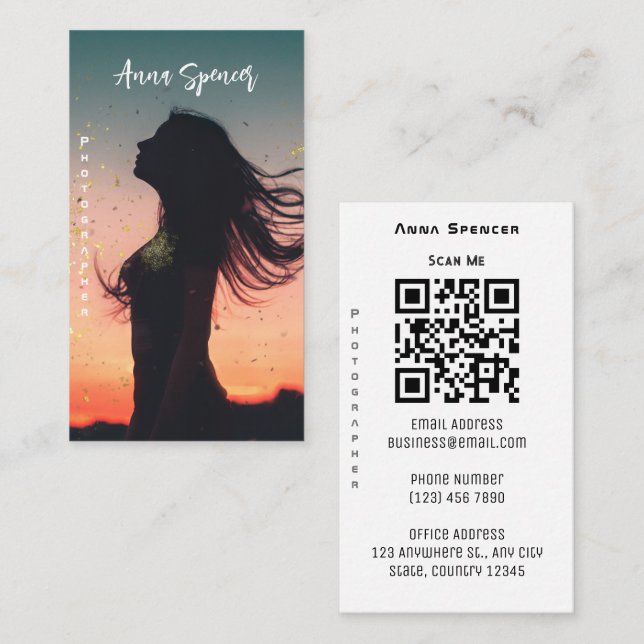 Carte De Visite Photographe Full Simple (Devant / Derrière)