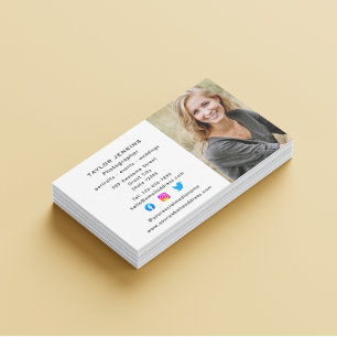 Carte De Visite Photographe indépendant sur les médias sociaux Pho