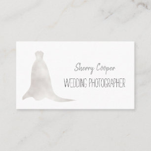 Carte De Visite Photographe mariage Mariage Robe Élégante