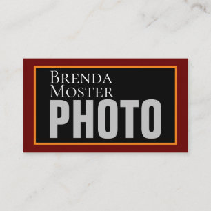 Carte De Visite Photographe moderne Artiste Créatif Médias sociaux