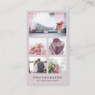 Carte De Visite Photographe moderne élégant collage photo