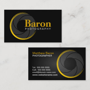 Carte De Visite Photographe Moderne Jaune