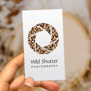 Carte De Visite Photographe moderne Leopard Shutter Photographie