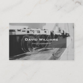 Carte De Visite Photographe moderne noir et blanc