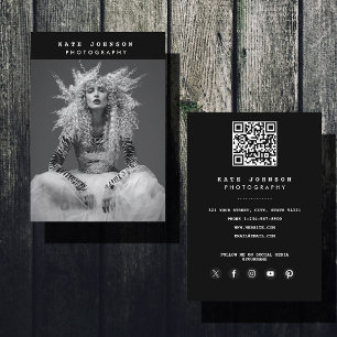 Carte De Visite Photographe moderne Photographie noir & blanc