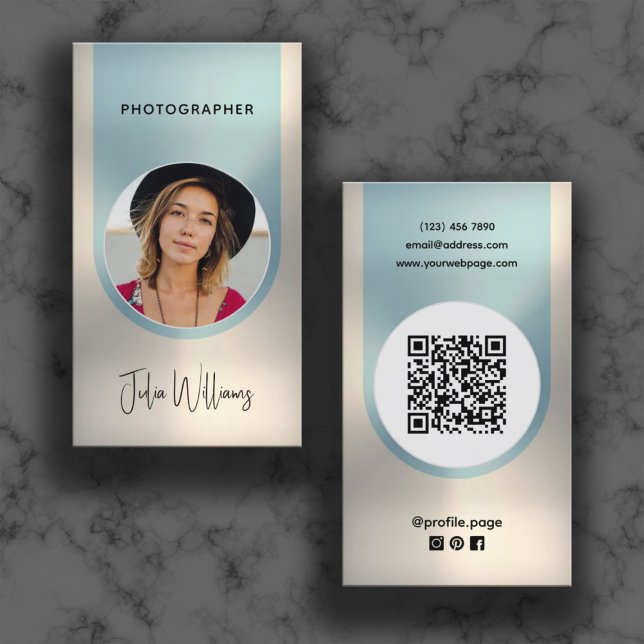 Carte De Visite Photographe Monnaie et or faux métallique (Créateur téléchargé)