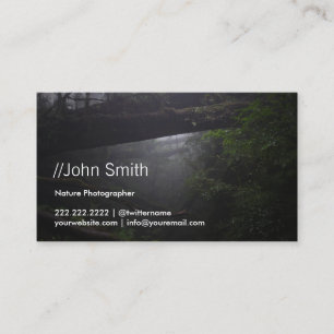 Carte De Visite Photographe mythique de forêt de photographie