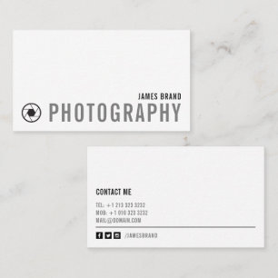 Carte De Visite Photographe noir et blanc