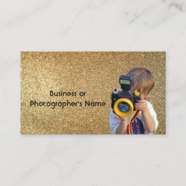 Carte De Visite Photographe ou Camera Store humoristique GoldBG