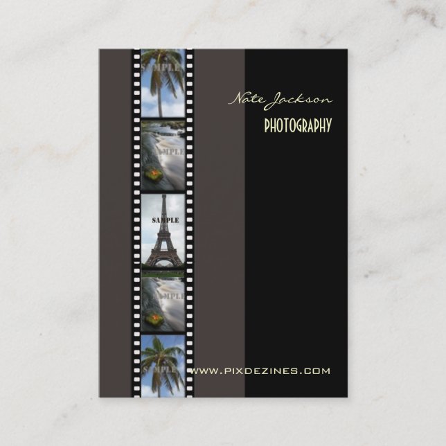 Carte De Visite Photographe photo modèle (Devant)