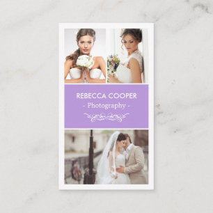 Carte De Visite Photographe Photo Shocase - Lavande Chic Purple