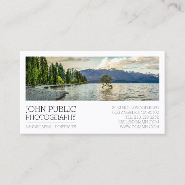 Carte De Visite Photographe Photographie blanc clair (Devant)