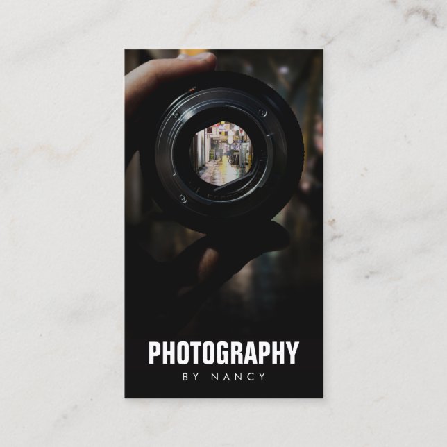 Carte De Visite Photographe Photographie QR Code Photo (Devant)