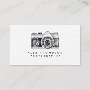 Carte De Visite Photographe professionnel de caméra aquarelle