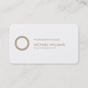 Carte De Visite Photographe - Professionnel élégant symbole blan