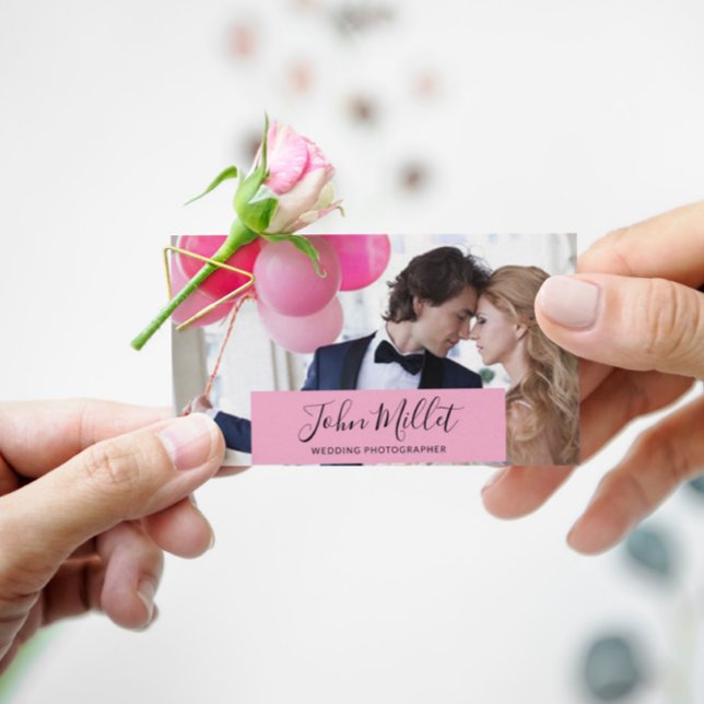 Carte De Visite Photographe professionnel Lettré à la main (Créateur téléchargé)