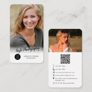 Carte De Visite Photographe professionnel tendance photo moderne