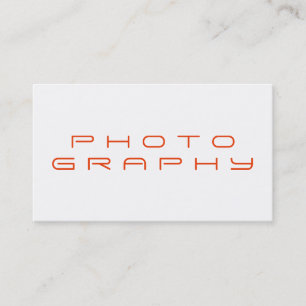 Carte De Visite Photographe simple blanc rouge élégant