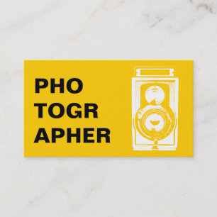 Carte De Visite Photographe Typographie Caméra Vintage Photographi
