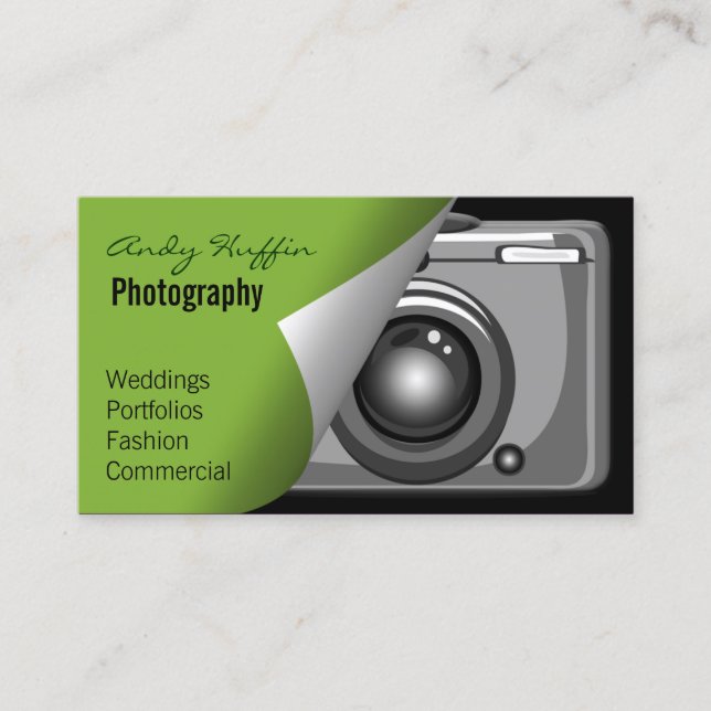 Carte De Visite photographes lime green Mod (Devant)