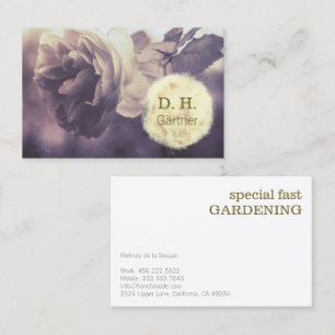 Carte De Visite Photographie artistique fine jardinage
