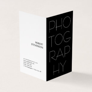 Carte De Visite Photographie contemporaine en noir et blanc