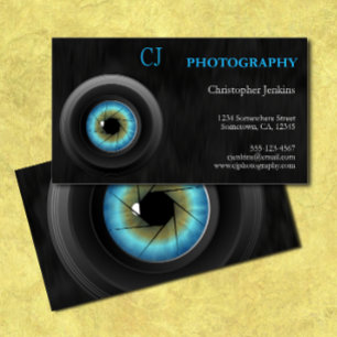 Carte De Visite Photographie cool Caméra Blue Eye Photographe Lens