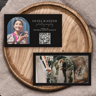 Carte De Visite Photographie d'arc moderne Code QR professionnel