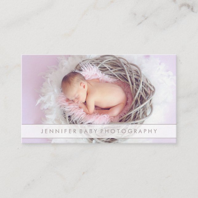 Carte De Visite Photographie de bébé superposition nouveau-né (Devant)