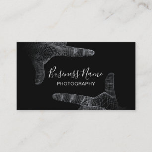 Carte De Visite Photographie de cadre à mains professionnelles