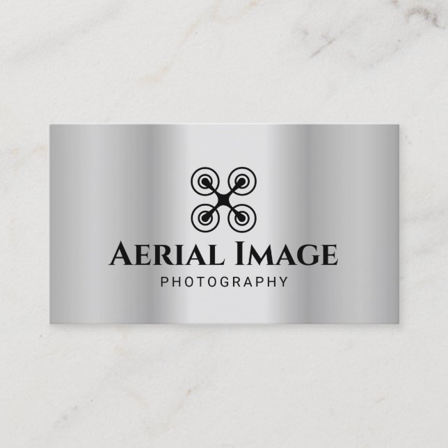 Carte De Visite Photographie de drone aérien professionnel Faux Me (Devant)