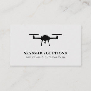 Carte De Visite Photographie de drone aérien Vidéographie gris mod