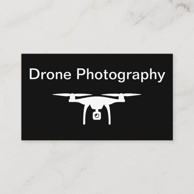 Carte De Visite Photographie de drone de conception minimale (Devant)