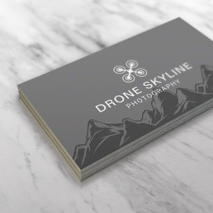 Carte De Visite Photographie de drone Gris gris photographe aérie