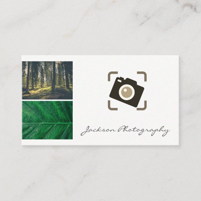 Carte De Visite Photographie de la nature extérieure Icône de l'ap (Devant)