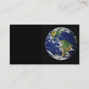 CARTE DE VISITE PHOTOGRAPHIE DE L'ESPACE TERRE PLANÈTE BLUES VERTS