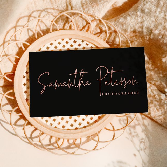 Carte De Visite Photographie de logo préfaite typographie minimale (Créateur téléchargé)