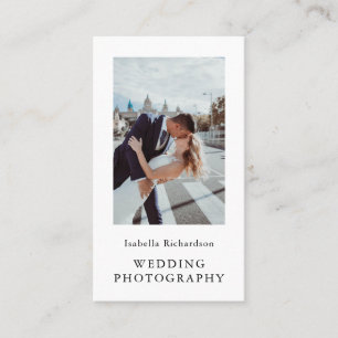 Carte De Visite Photographie de mariage élégante verticale