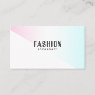 Carte De Visite Photographie de mode géométrique blanche et ombrée