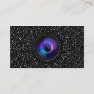 Carte De Visite Photographie de parties scintillantes de noir